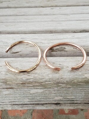 Smooth Chunky Stacking Bangle Bracelet | Create Your Set of Heavy Bangles from Copper or Bronze - image5